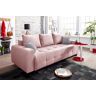 Schlafsofa COLLECTION AB "Bella" Sofas Gr. B/H/T: 241 cm x 90 cm x 94 cm, Struktur, mit Bettfunktion-mit Bettkasten, rosa (rose) Einzelsofas Bestseller