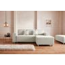 Ecksofa GUIDO MARIA KRETSCHMER HOME&LIVING "Györ L-Form" Sofas Gr. B/H/T: 235 cm x 88 cm x 160 cm, Struktur, Recamiere rechts, mit Bettfunktion-mit Bettkasten, beige (creme) Ecksofas