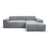 Ecksofa WERK2 "Zeus" Sofas Gr. B/H/T: 253 cm x 70 cm x 188 cm, Cord, Recamiere rechts, grau Ecksofas