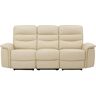 3-Sitzer HOME AFFAIRE "Maldini" Sofas Gr. B/H/T: 196 cm x 98 cm x 90 cm, Kunstleder-NaturLEDER, Relaxfunktionen an den beiden äußeren Sitzpositionen, beige (creme) 3-Sitzer Sofas