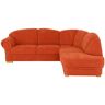 Ecksofa HOME AFFAIRE "Amrum L-Form" Sofas Gr. B/H/T: 249 cm x 91 cm x 218 cm, Struktur flausch, Ottomane rechts, mit Bettfunktion, orange (terra) Ecksofas