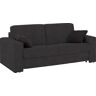 Schlafsofa HOME AFFAIRE "Roma Matratzenhöhe 14 cm" Sofas Gr. B/H/T: 220 cm x 85 cm x 100 cm, Lu x us-Microfaser Lederoptik, Breite 220 cm, schwarz Einzelsofas