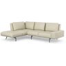 Ecksofa MACHALKE "Mariella, L-Form" Sofas Gr. B/H/T: 290 cm x 90 cm x 100 cm, Leder SADDLE, Ottomane links, beige (creme saddle) Leder-Ecksofas mit hoher Bodenfreiheit