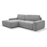 Ecksofa WERK2 "Bully L-Form" Sofas Gr. B/H/T: 264 cm x 82 cm x 162 cm, Struktur weich, Recamiere links, Schlaffunktion und Bettkasten, grau (hellgrau) Ecksofas