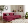 Ecksofa SIT&MORE "Clio" Sofas Gr. B/H/T: 246 cm x 89 cm x 165 cm, Lu x us-Microfaser ALTARA NUBUCK, Recamiere links, ohne Bettfunktion-ohne Bettkasten, rot (bordeau) Ecksofas