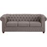 Chesterfield-Sofa HOME AFFAIRE "New Castle" Sofas Gr. B/H/T: 203 cm x 72 cm x 86 cm, Struktur weich, grau (taupe) Chesterfieldsofas