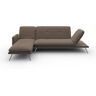 Ecksofa MACHALKE "wings, L-Form" Sofas Gr. B/H/T: 282 cm x 90 cm x 176 cm, Jacquardstoff BRUCE, Recamiere links, braun (hellbraun bruce) Ecksofas