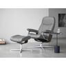 Relaxsessel STRESSLESS "Consul" Sessel Gr. Leder BATICK, Cross Base Wenige, L, Rela x funktion-Drehfunktion-Plus™System-Gleitsystem-BalanceAdapt™, B/H/T: 91 cm x 102 cm x 79 cm, grau (wild dove batick) Lesesessel und Relaxsessel