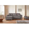 Ecksofa GUIDO MARIA KRETSCHMER HOME&LIVING "Györ L-Form" Sofas Gr. B/H/T: 235 cm x 88 cm x 160 cm, Samtoptik, Recamiere links, mit Bettfunktion-mit Bettkasten, grau (hellgrau) Ecksofas