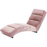 Chaiselongue ACTONA GROUP "Sigmund" Sofas Gr. B/H/T: 60 cm x 82 cm x 170 cm, Samtvelours, rosa (rose) Chaiselongues