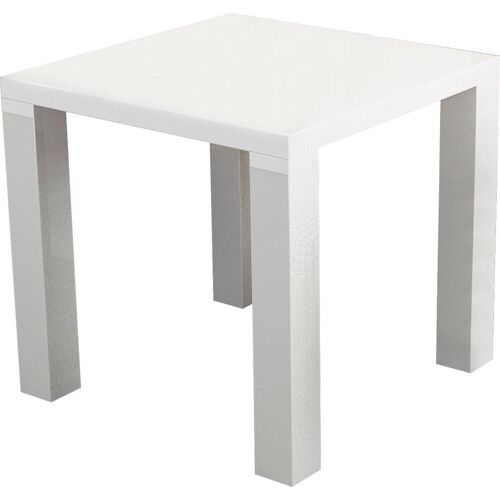 Salesfever Esstisch SALESFEVER Tische Gr. B/H/T: 80 cm x 76 cm x 80 cm, weiß (weiß, weiß, weiß) Esstisch Rechteckige Esstische quadratisch hochglanz lackiert