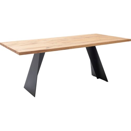 Mca Furniture Esstisch MCA FURNITURE „Goa“ Tische Gr. B/H/T: 180 cm x 77 cm x 100 cm, braun (wildeiche, anthrazit, wildeiche) Esstisch Holz-Esstische Rechteckige Esstische Massivholz Tisch, in Wildeiche Massiv FSC-Zertifiziert