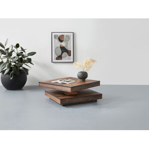 Hela Couchtisch HELA "BEN" Tische Gr. B/H/T: 78 cm x 34 cm x 78 cm, braun (old wood) Couchtisch Eckige Couchtische eckig Tisch mit drehbarer Platte