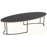 Couchtisch HASSE MÖBEL COLLECTION "7610" Tische Gr. H/T: 35 cm x 60 cm, grau (anthrazit) Runde Couchtische Couchtisch rund oval