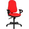 Bürostuhl TOPSTAR "Support SY" Stühle Gr. B/H/T: 61 cm x 113 cm x 55 cm, Stoffbezug, Kunststoff, rot (rot, schwarz) Drehstühle