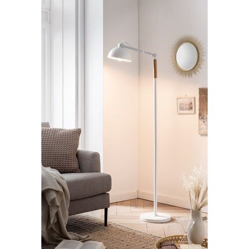 Stehlampe SALESFEVER "Havar" Lampen Gr. 1 flammig, Ø 20 cm Höhe: 149 cm, weiß Bogenlampe Bogenlampen