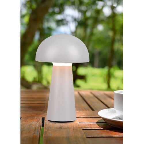 LED Außen-Tischleuchte TRIO LEUCHTEN "Lennon" Lampen Gr. Ø 13,6 cm Höhe: 21,5 cm, grau Trio Leuchten