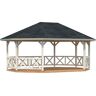 Holzpavillon PALMAKO "Betty" Pavillons Gr. B/H/T: 615 cm x 362 cm x 551 cm, beige (natur) Feststehende Pavillons