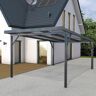 Einzelcarport GUTTA "Premium" Carports Gr. H: 200 cm, grau (anthrazit) Carports