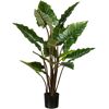 Künstliche Zimmerpflanze CREATIV GREEN Taropflanze Kunstpflanzen Gr. H: 140 cm, 1 St., grün Künstliche Zimmerpflanzen