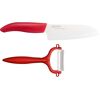 Messer-Set KYOCERA Kochmesser-Sets rot (weiß, rot) Küchenmesser-Sets