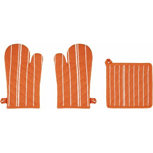 Stuco Topfhandschuhe STUCO "Streifen" Topflappen orange (orange, weiß) Topflappen und Topfhandschuh