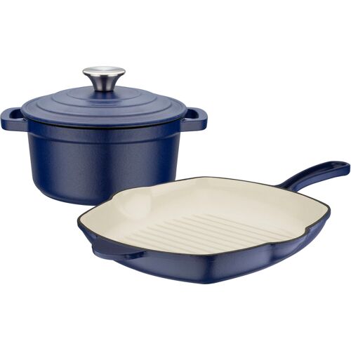 Topf-Set GSW "Blue Magic" Töpfe Gr. 1,6 l, blau Topfsets