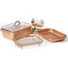 Bräter LIVINGTON "Cooperline Wonder Cooker" Töpfe Gr. + Höhe 12 cm, rosegold (kupferfarben, transparent) Bräter