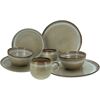 Kombiservice CREATABLE Geschirr-Set Stone Town Geschirr-Sets Gr. 8 tlg., beige (sand) Geschirr-Sets für 1 und 2 Personen