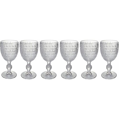 Villa D’este Weinglas VILLA D’ESTE „Mexiko transparent“ Trinkgefäße Gr. Ø 7,5 cm x 16 cm, 235 ml, 6 tlg., farblos (transparent) Glas-Set Weingläser und Dekanter Gläser-Set, 6-teilig, Inhalt 235 ml