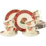 Kaffeeservice SELTMANN WEIDEN "Weihnachten, Advent, Geschirr-Set, Service Marie-Luise" Geschirr-Sets Gr. 18 tlg., beige (elfenbeinfarben) Geschirr-Sets für 6 Personen