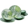 Teller-Set CREATABLE "Tropicana" Geschirr-Sets Gr. 12 tlg., grün Teller-Set