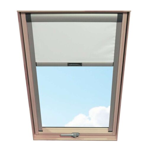 RORO Türen & Fenster Dachfensterrollo, verdunkelnd 140 cm, 94 cm weiß Dachfensterrollo Rollos Jalousien