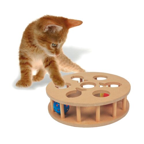 HEIM Tier-Intelligenzspielzeug "Cat IQ Trainingsspiel" Tierspielzeuge ØxH: 23,5x6,7 cm beige (natur) Katzenspielzeug