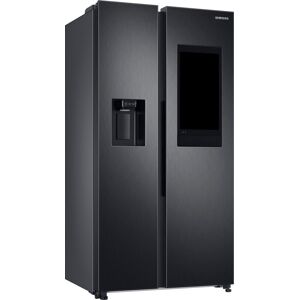 E (A bis G) SAMSUNG Side-by-Side Kühlschränke schwarz (premium black steel) Kühl-Gefrierkombinationen