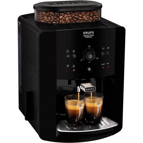 KRUPS Kaffeevollautomat „EA8110 Arabica Quattro Force“ Kaffeevollautomaten 1450 Watt, Wassertankkapazität: 1,8 Liter, Pumpendruck: 15 bar schwarz Kaffeevollautomat