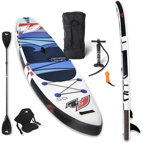 F2 SUP-Board F2 „Open Water mit Sitz + Wendepaddel“ Wassersportboards Gr. 11,5 350 cm, blau Stand Up Paddle Paddling