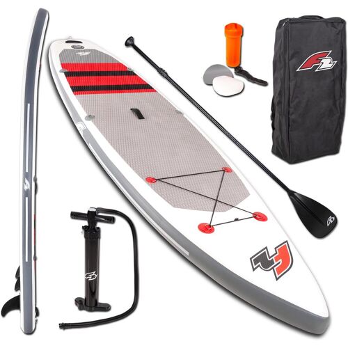 F2 Inflatable SUP-Board F2 „Union 11,5“ Wassersportboards Gr. 11,5 (350 x84x15 cm) 350 cm, grau (weiß, grau) Stand Up Paddle Paddling