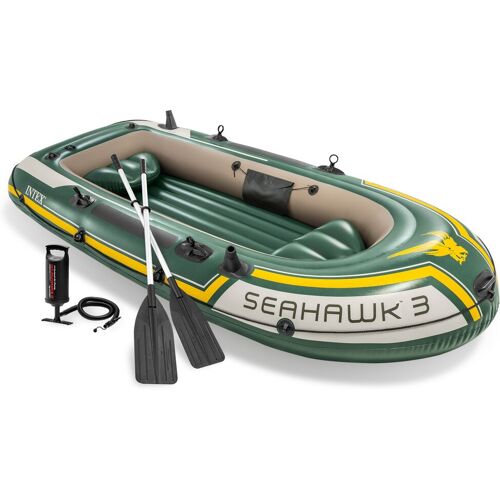 Schlauchboot INTEX "Seahawk 3" Kleinboote grün (grün, gelb) Wasserspielzeug