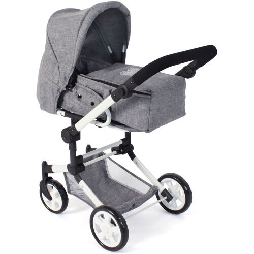 Kombi-Puppenwagen CHIC2000 "Jara, Jeans Grey" Puppenwagen grau (jeans grey) Kinder Puppenwagen -trage