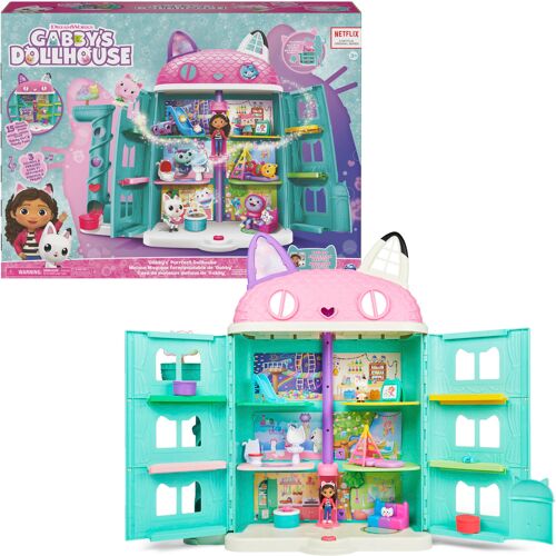 Puppenhaus SPIN MASTER "Gabby's Dollhouse – Gabby's Purrfect Puppenhaus" Puppenhäuser bunt Kinder Puppenhaus