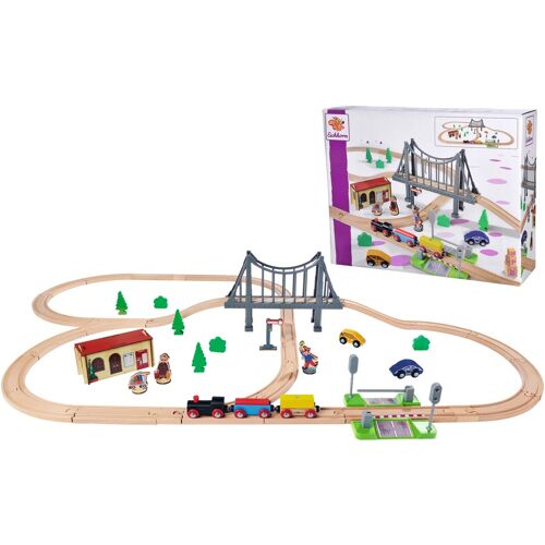 Eichhorn Spielzeug-Eisenbahn EICHHORN "Bahnset mit Brücke" Spielzeugfahrzeuge bunt Kinder Altersempfehlung FSC- schützt Wald - weltweit