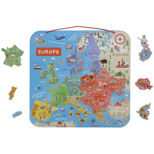 Janod Puzzle JANOD "Magnetisches Europa" Puzzles bunt Kinder Puzzle