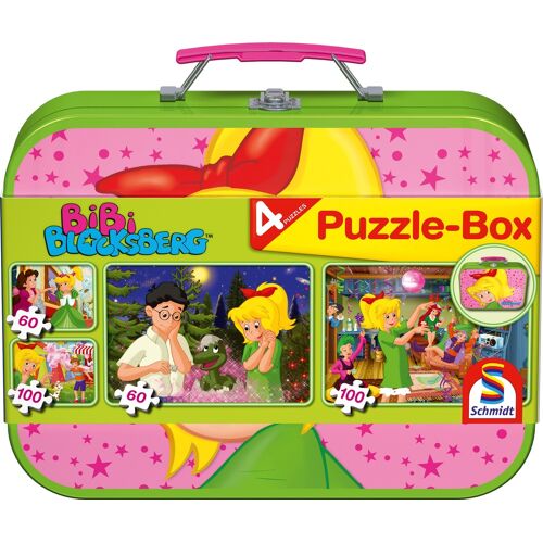 Schmidt Spiele Puzzle Puzzlebox im Metallkoffer, Bibi Blocksberg™ Einheitsgröße bunt Kinder Altersempfehlung