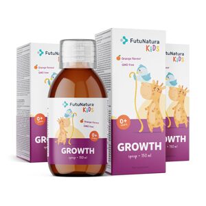 FutuNatura KIDS 3x GROWTH – Sirup für Kinder in der Wachstumsphase, zusammen 450 ml