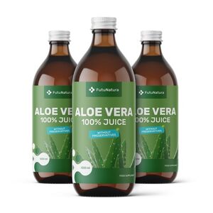 FutuNatura 3x 100 % Aloe vera Saft, zusammen 3000 ml