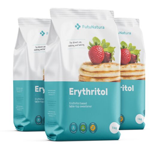FutuNatura 3x Erythrit, natürliches Süßungsmittel, zusammen 3000 g