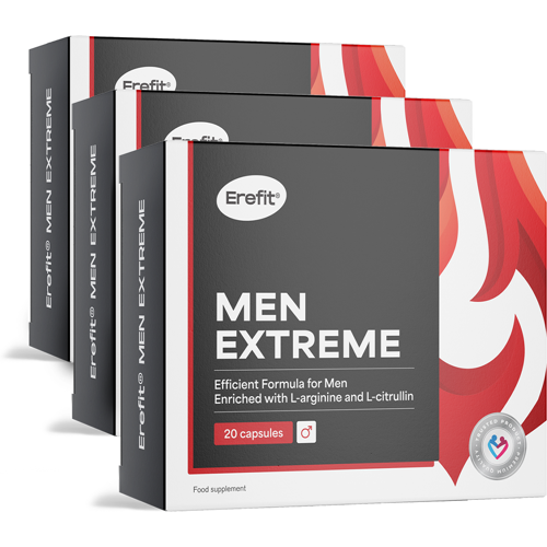 Erefit® 3x Men Extreme – Komplex für Männer, zusammen 60 Kapseln