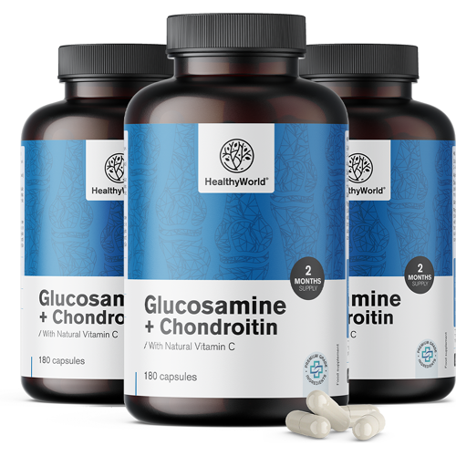 HealthyWorld® 3x Glucosamin + Chondroitin, zusammen 540 Kapseln