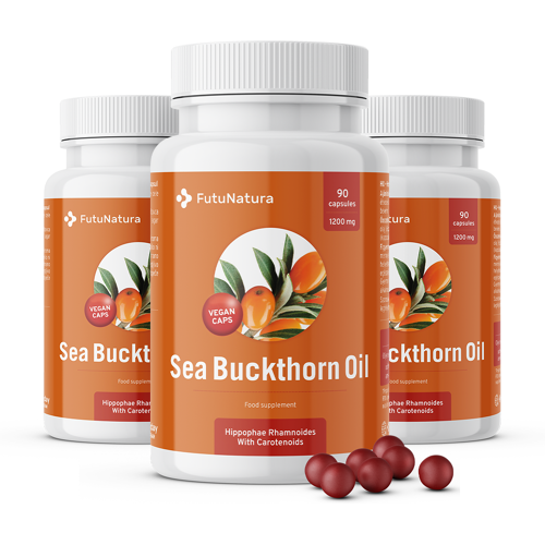 FutuNatura 3x Sanddornöl 1200 mg, zusammen 270 Kapseln